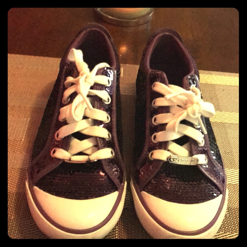 Coach purple sequence sneakers